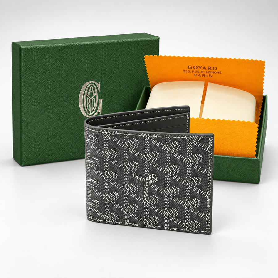 Charcoal White Stitch Bifold Wallet - view 4