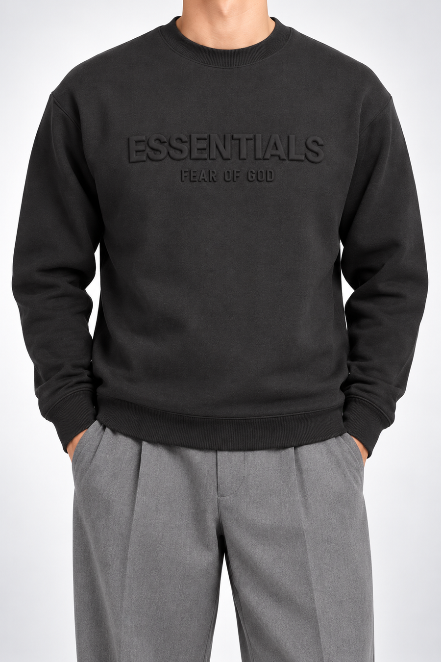ESS — Charcoal Tonal-Logo Sweatshirt — additional