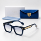 TH Navy Blue Clear-Tint Square Sunglasses