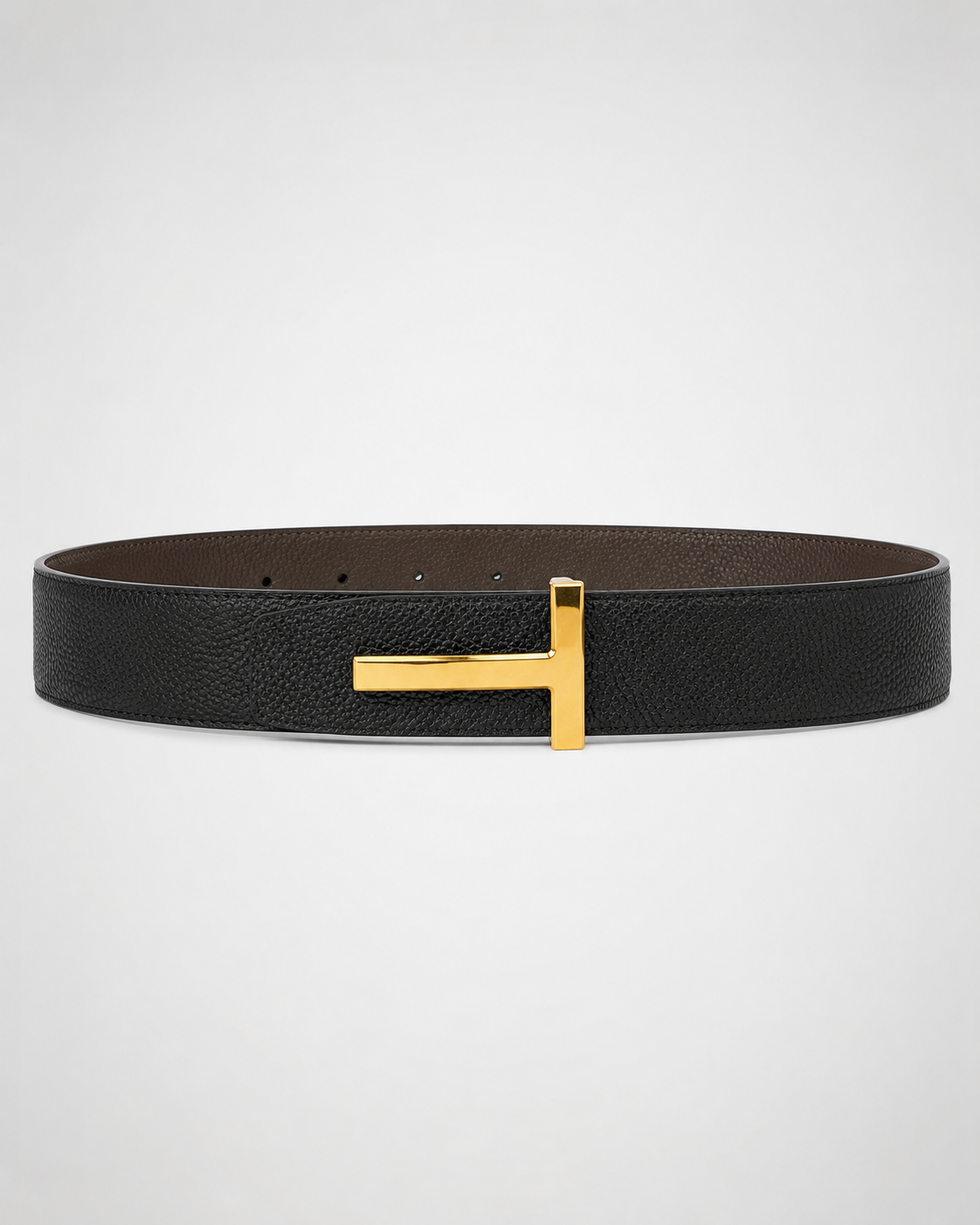 Black/ Brown Reversible Gold-Tone Buckle Belt - Product image 1