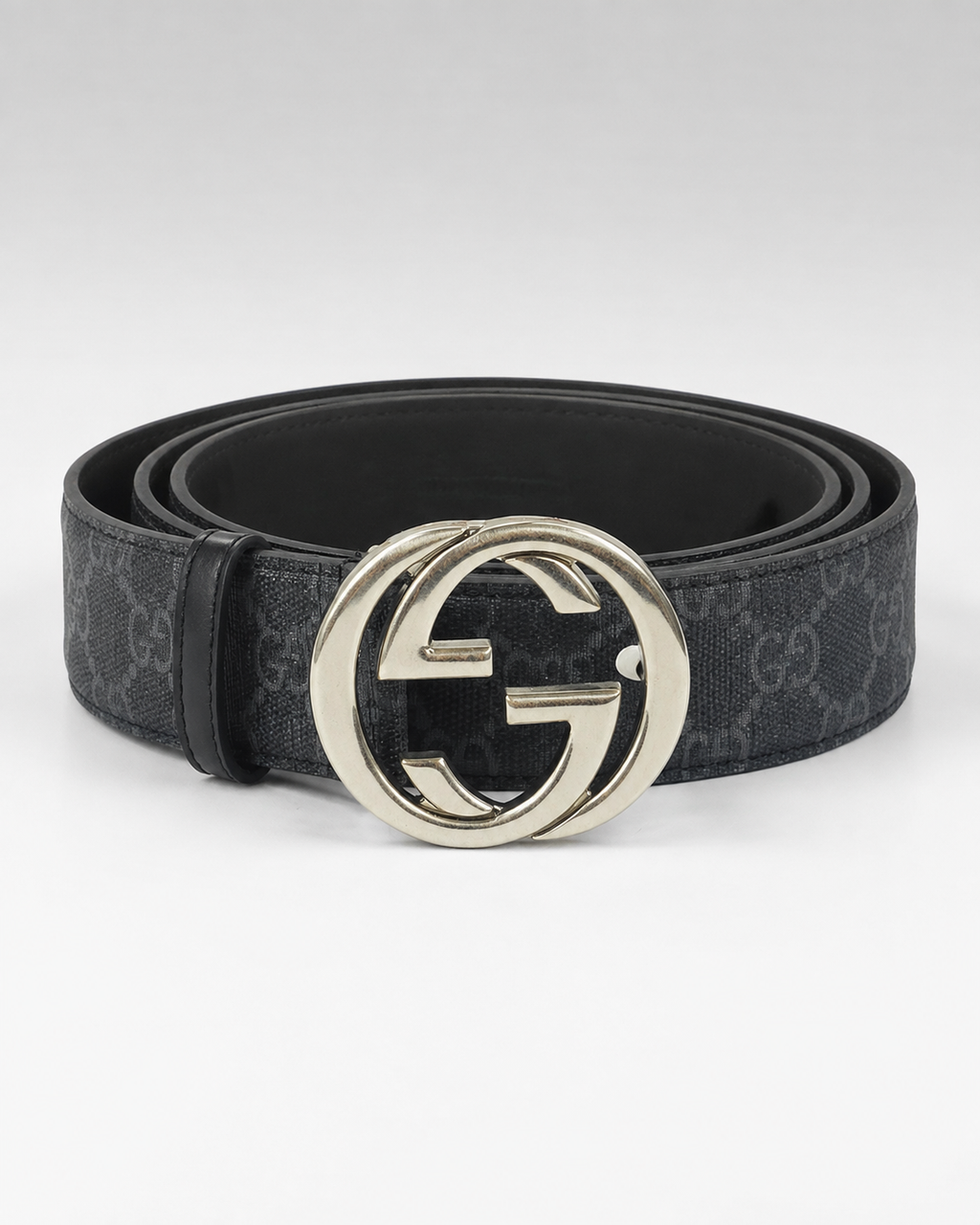 Black/ Silver-tone Silver-Tone Buckle Belt - Product image 1