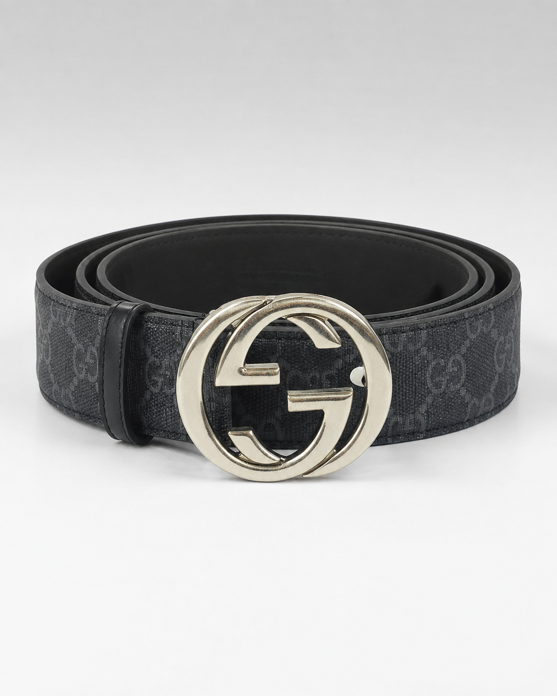 Black/ Silver-tone Silver-Tone Buckle Belt - Product image 1