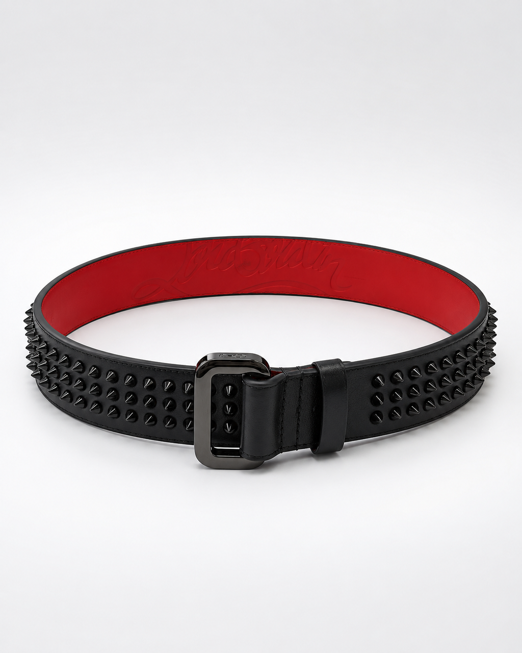 Black/ Red inner lining Dark Metal Buckle Belt - Product image 1
