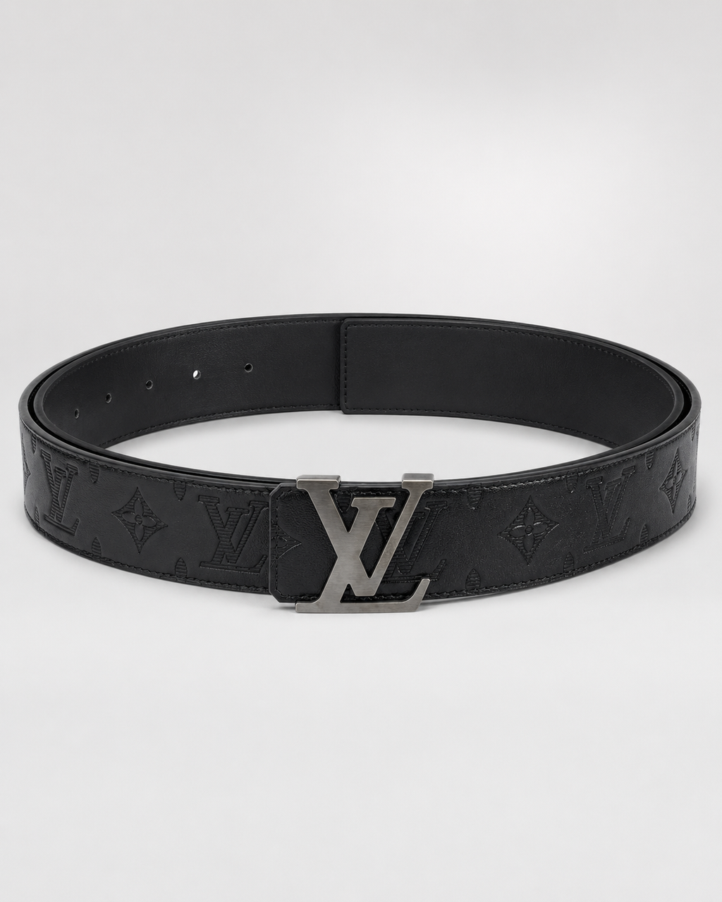 Black/ Silver-tone Silver-Tone Buckle Belt - Product image 1