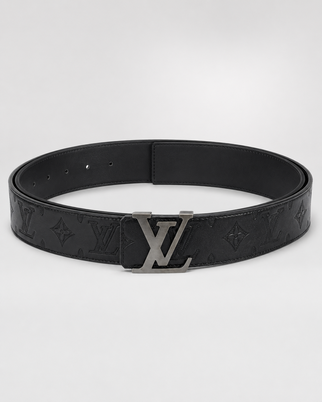 Black/ Silver-tone Silver-Tone Buckle Belt - Product image 1