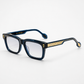 TH Navy Blue Clear-Tint Square Sunglasses