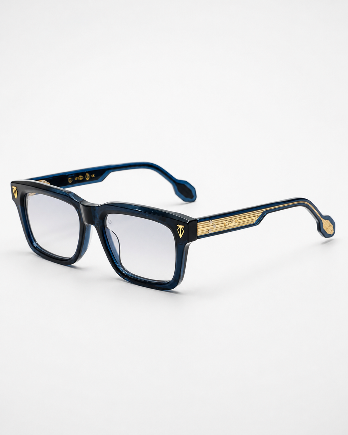 TH Navy Blue Clear-Tint Square Sunglasses