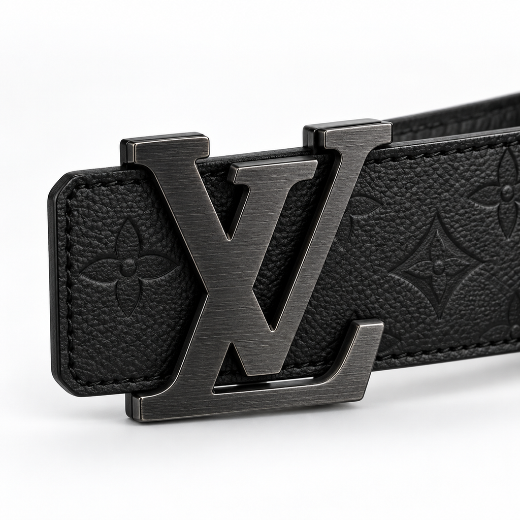 Black/ Silver-tone/ dark gunmetal Reversible Silver-Tone Buckle Belt - Product image 2