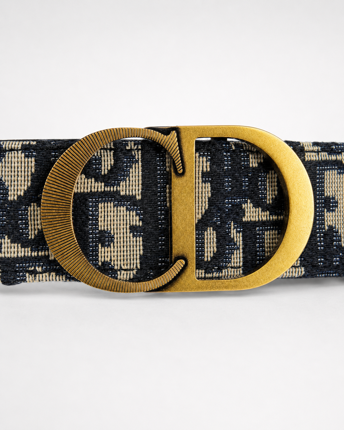 Navy blue/ Beige, with black inner surface Gold-Tone Buckle Belt - Product image 2