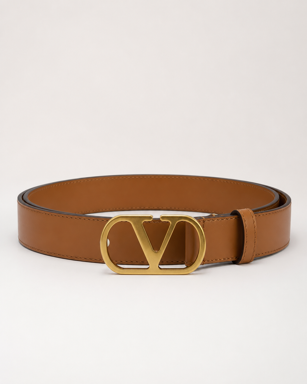Tan/ brown/ Gold-tone Gold-Tone Buckle Belt - Product image 2