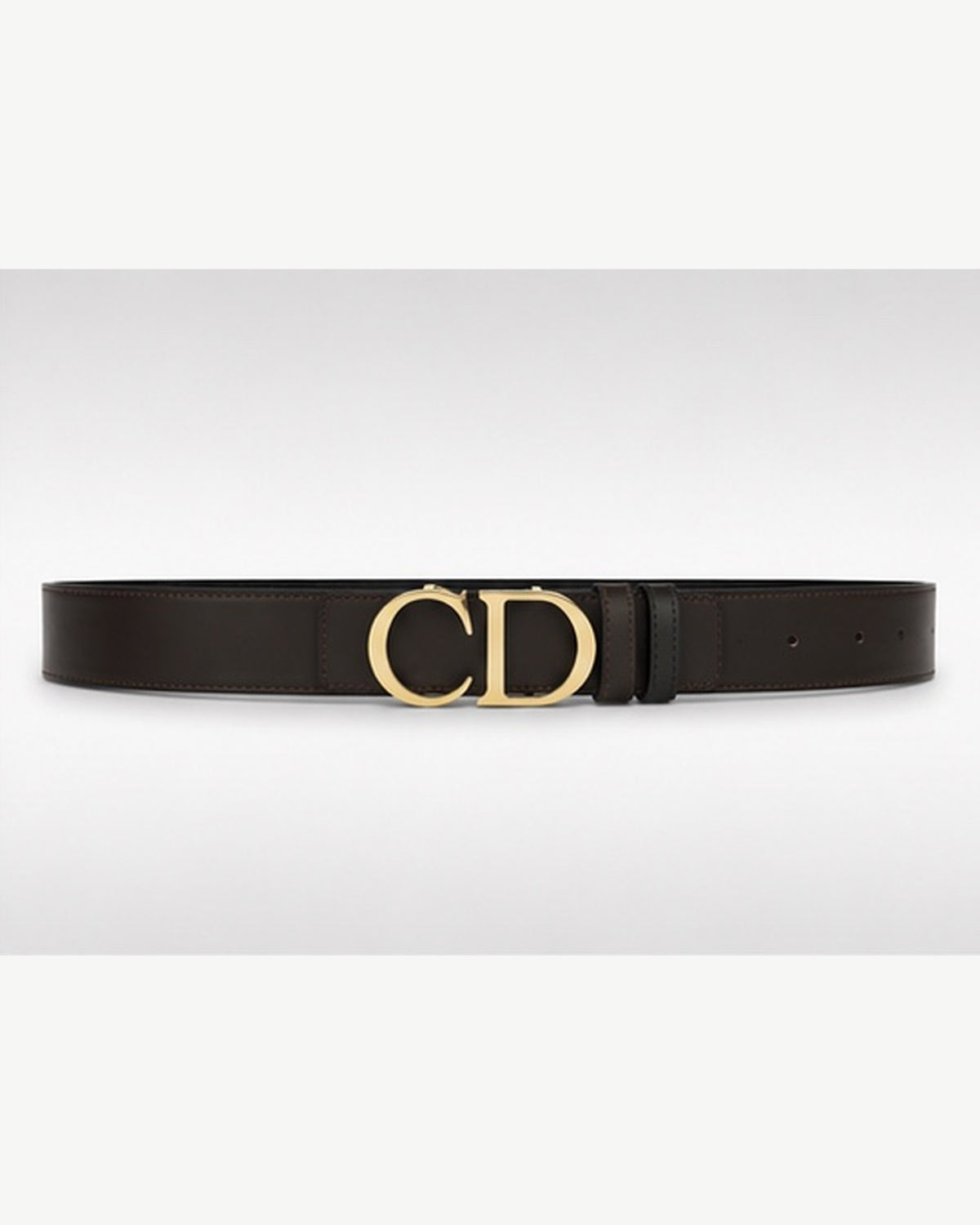 Black/ Dark brown Reversible Gold-Tone Buckle Belt - Product image 2
