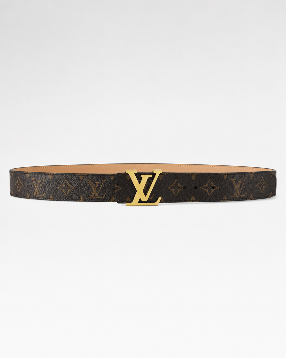 Dark brown/ Tan and gold Gold-Tone Buckle Belt - Product image 2