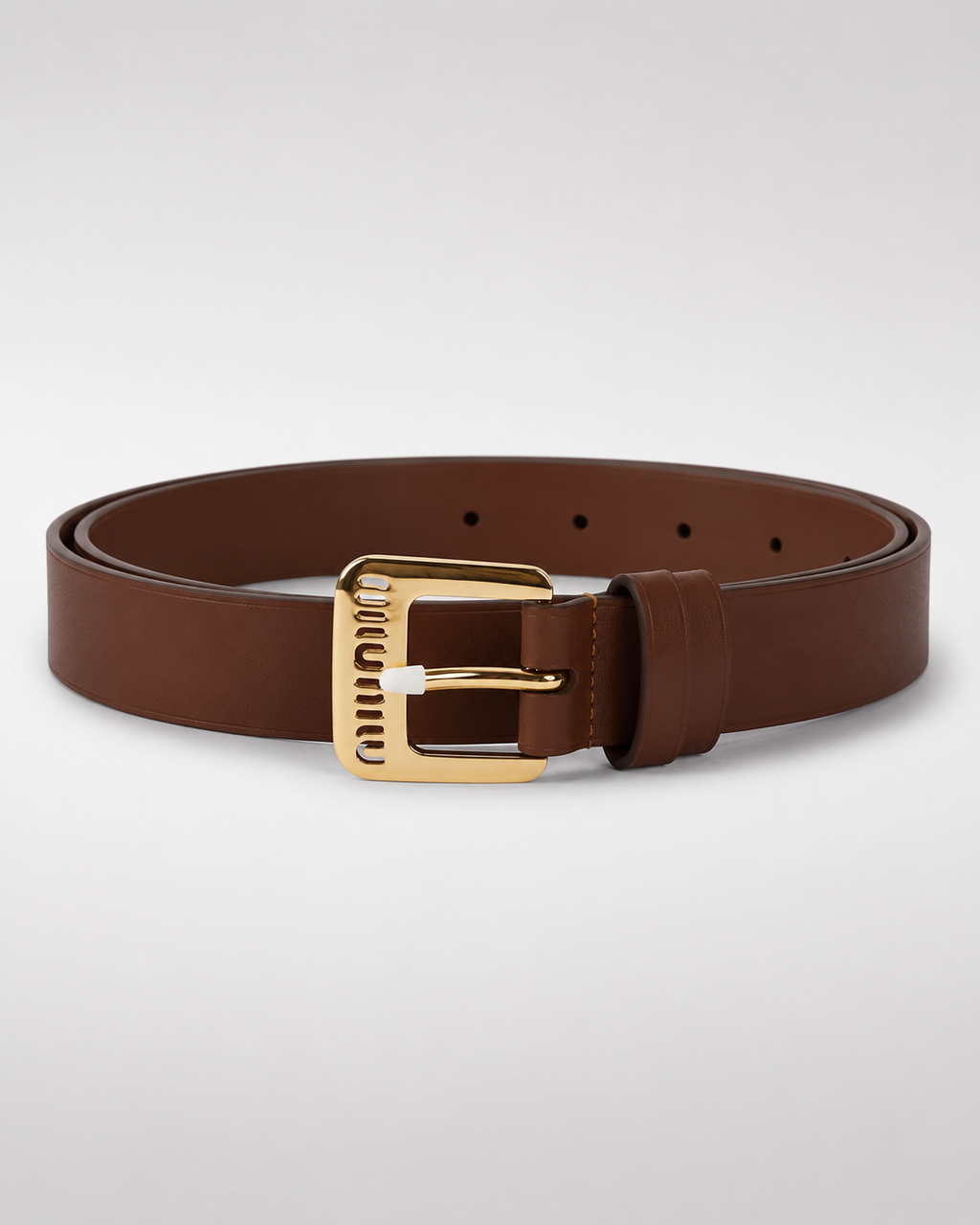 Brown/ Gold Gold-Tone Buckle Belt - Product image 2