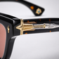 JMM Black Pink Rectangular Sunglasses