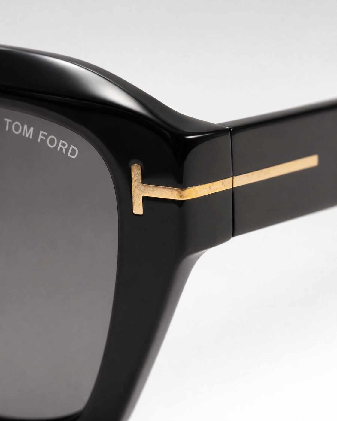 TF Black Smoke Double-Bridge Square Sunglasses