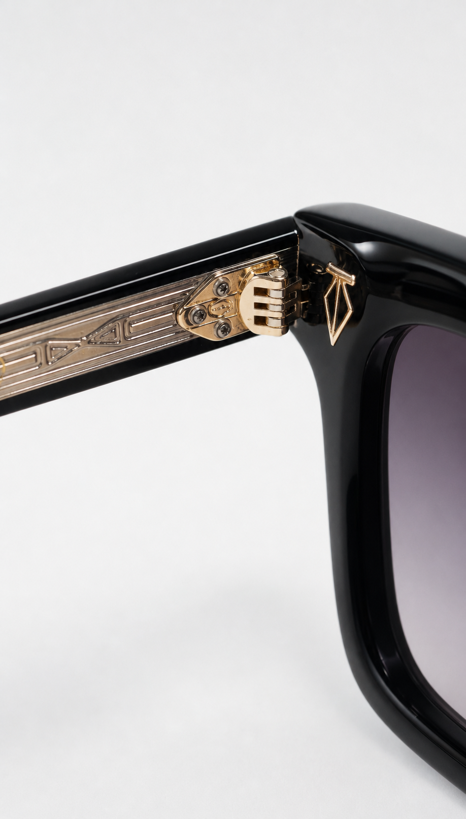 TH Black Purple Gradient Square Sunglasses