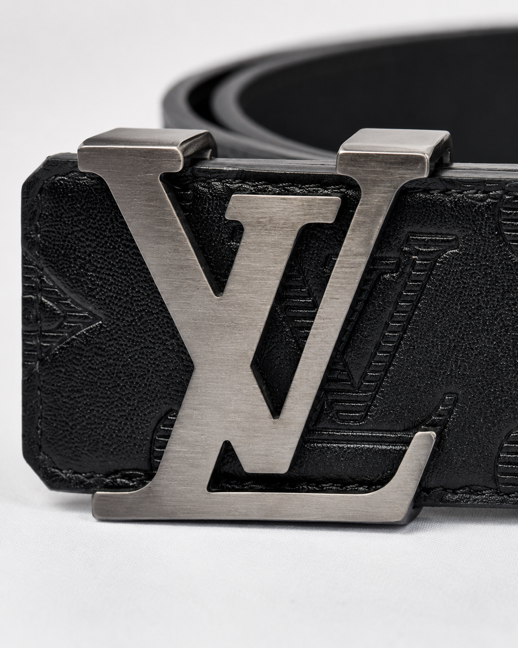 Black/ Silver-tone Silver-Tone Buckle Belt - Product image 3