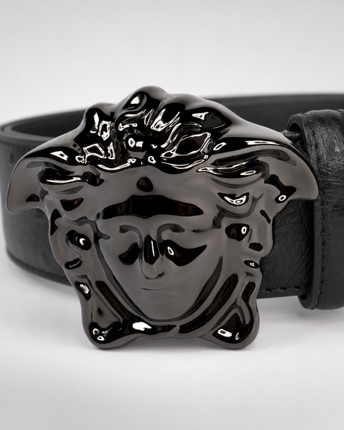 Black/ Black gunmetal Dark Metal Buckle Belt - Product image 3