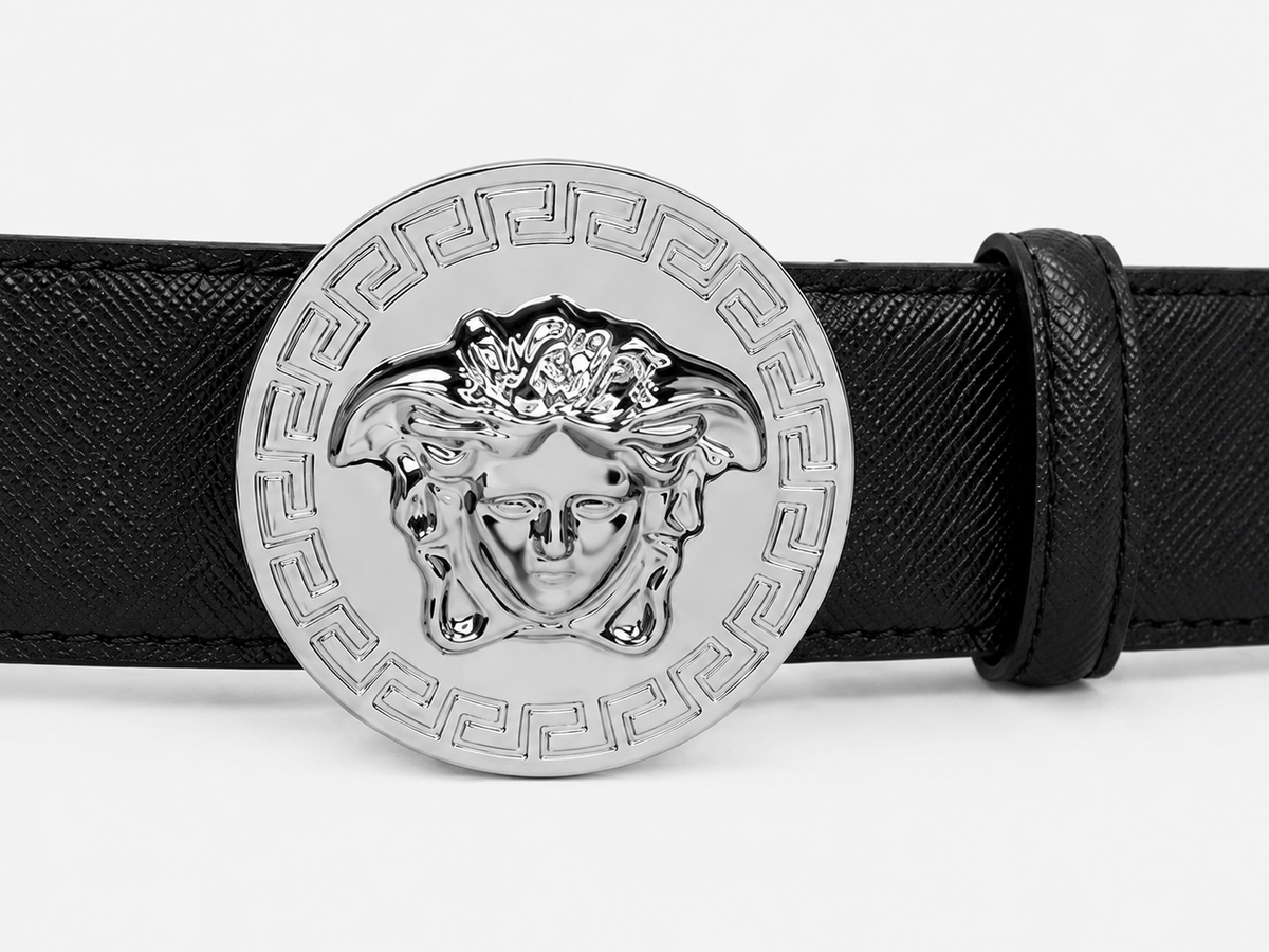 Black/ None observed Silver-Tone Buckle Belt - Product image 3