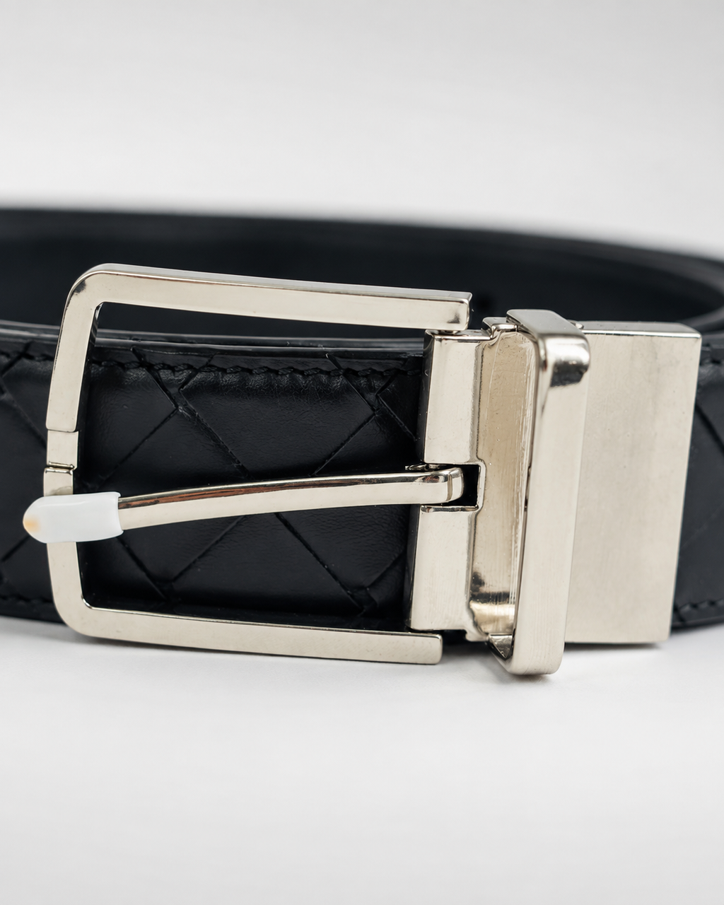 Black Reversible Silver-Tone Buckle Belt - Product image 3