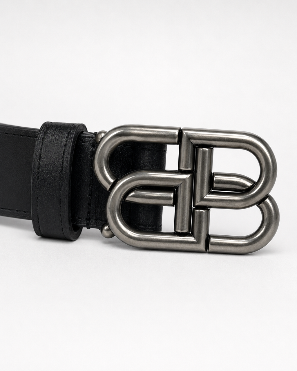 Black/ Gunmetal/ dark silver Dark Metal Buckle Belt - Product image 3