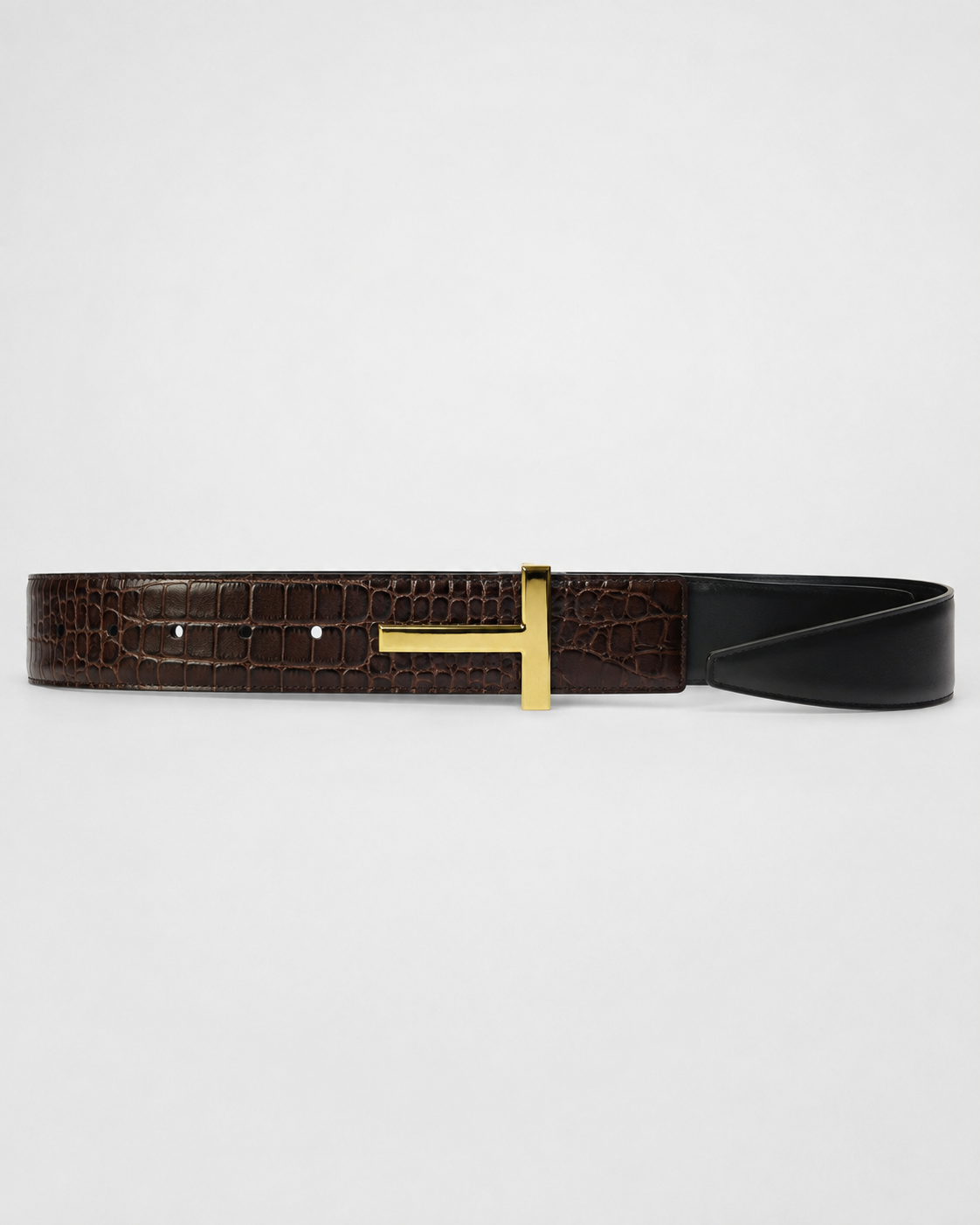 Brown/ Black Reversible Gold-Tone Buckle Belt - Product image 3