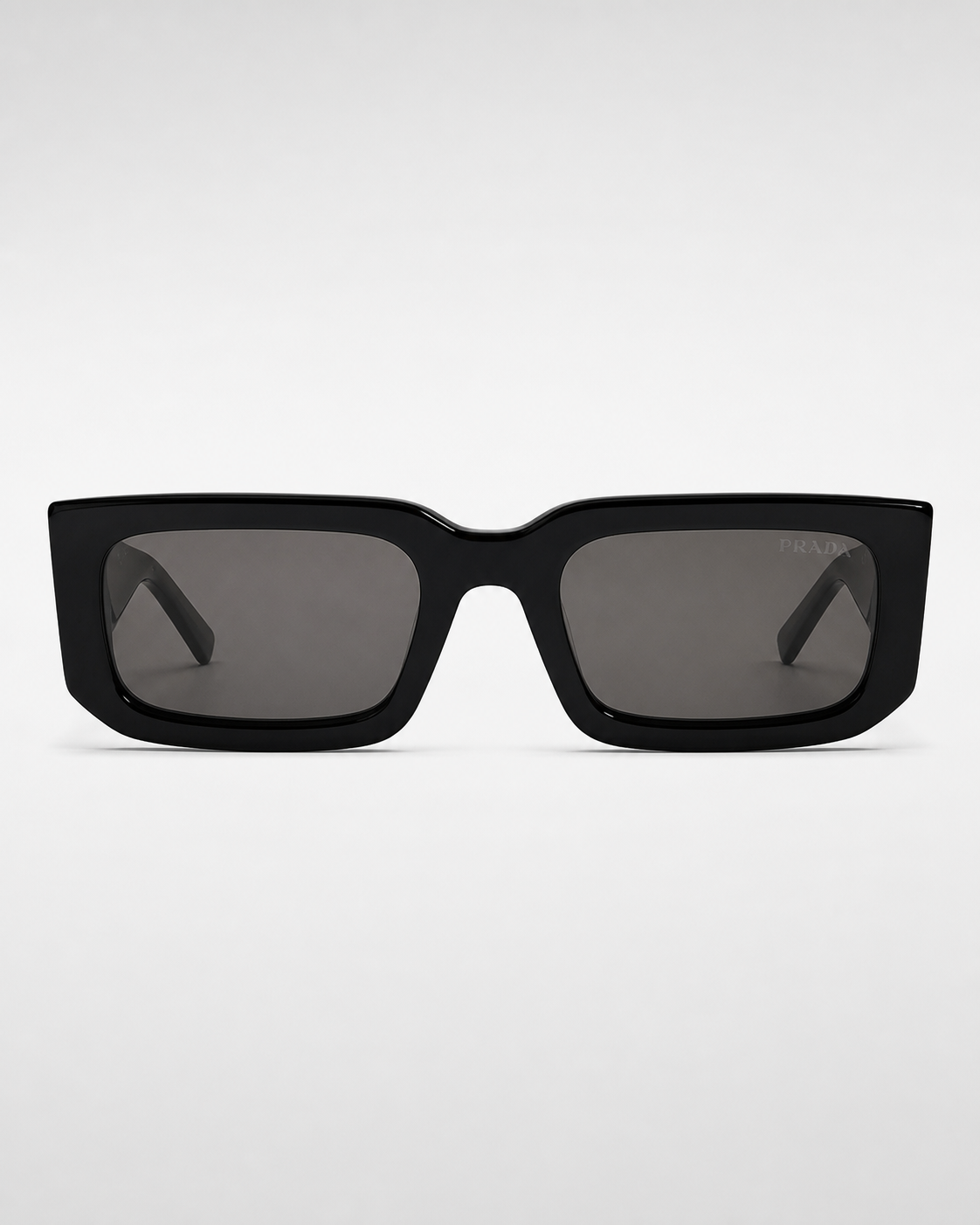 PR Black Smoke Rectangular Sunglasses