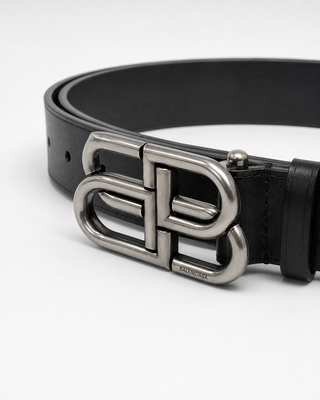 Black/ Gunmetal/ dark silver Dark Metal Buckle Belt - Product image 4
