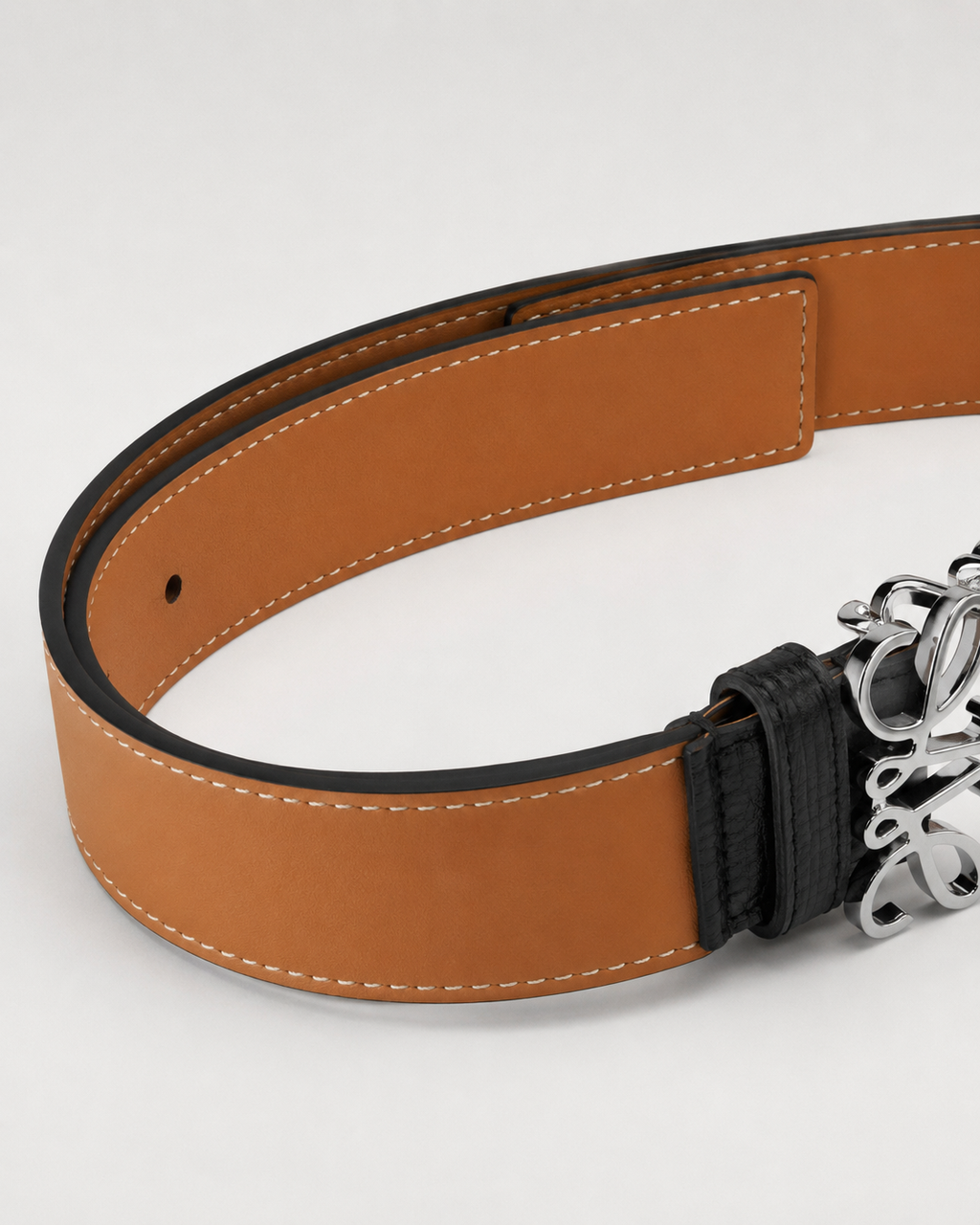 Black/ Tan/ brown Silver-Tone Buckle Belt - Product image 4