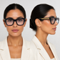 TH Navy Blue Clear-Tint Square Sunglasses