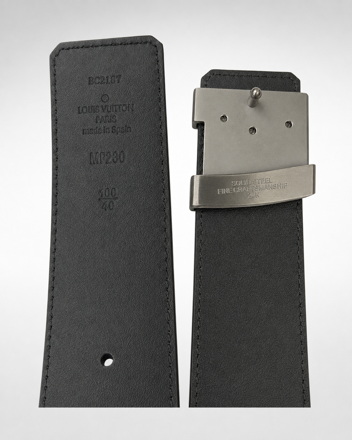 Black/ Silver-tone Silver-Tone Buckle Belt - Product image 5