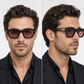 JMM Black Pink Rectangular Sunglasses
