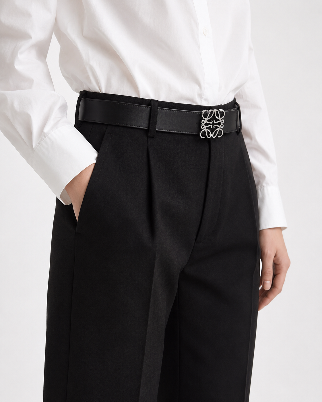 Black/ Dark blue Reversible Silver-Tone Buckle Belt - Product image 6