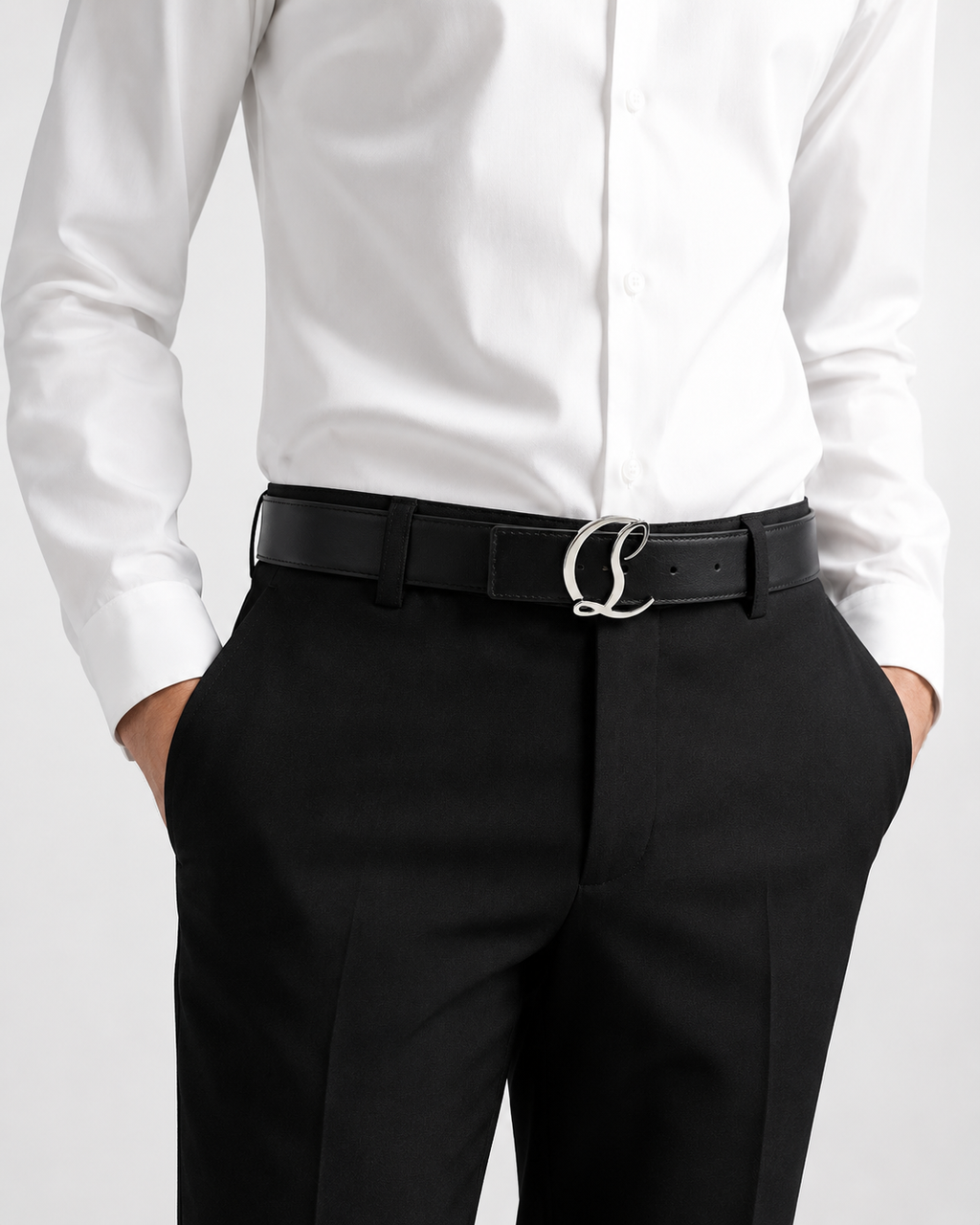 Black/ Red inner lining Silver-Tone Buckle Belt - Product image 6