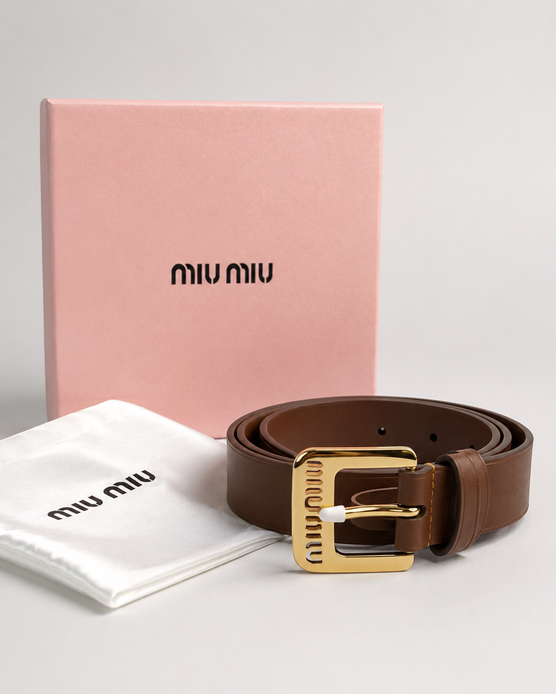Brown/ Gold Gold-Tone Buckle Belt - Product image 6
