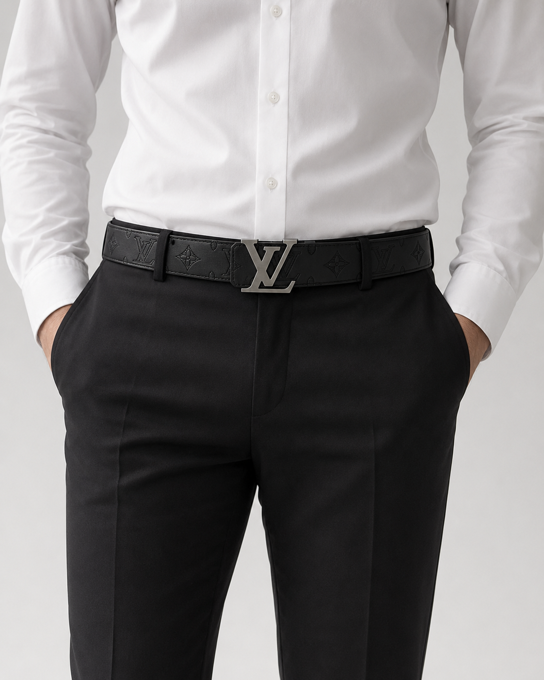 Black/ Silver-tone Silver-Tone Buckle Belt - Product image 7