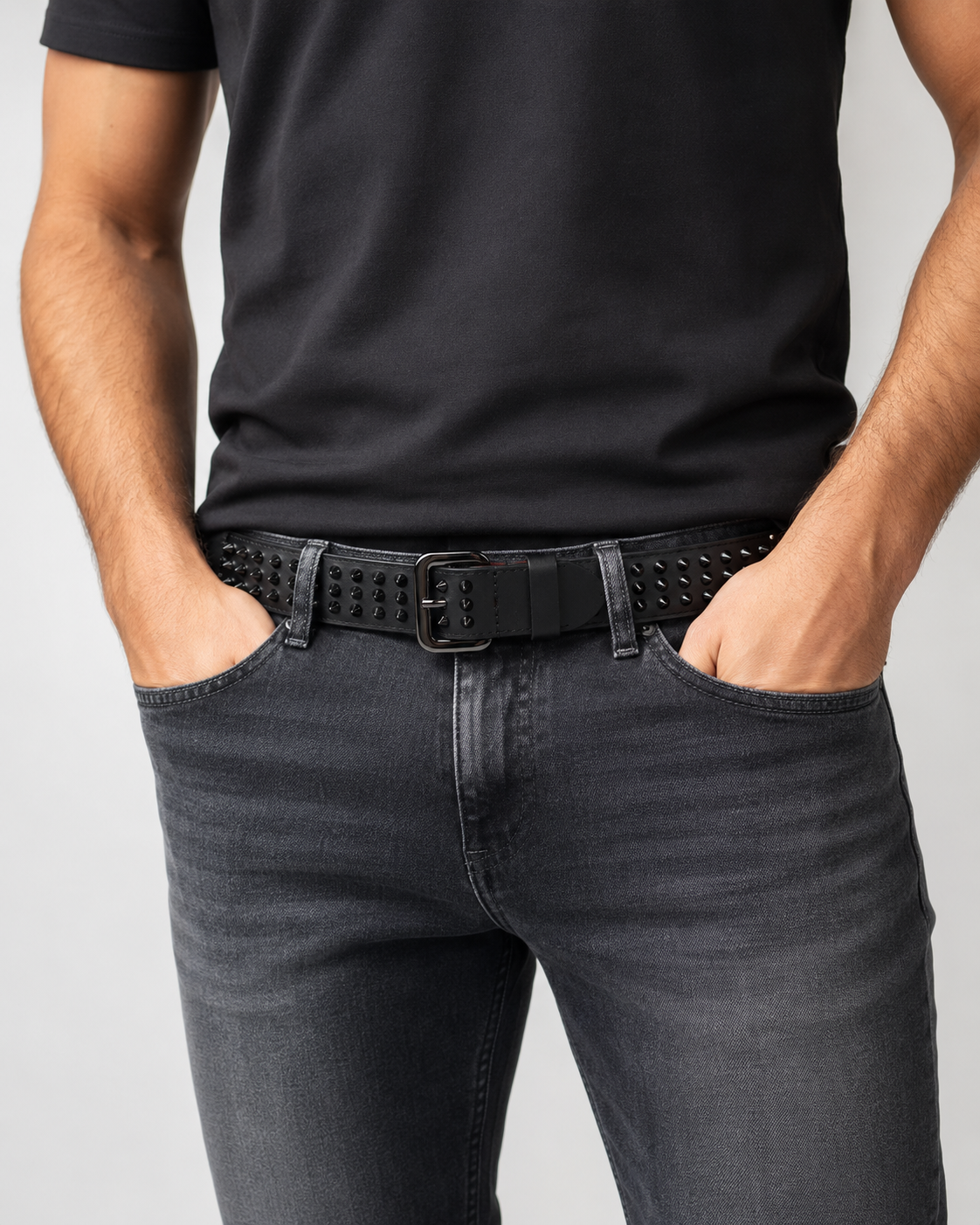 Black/ Red inner lining Dark Metal Buckle Belt - Product image 7
