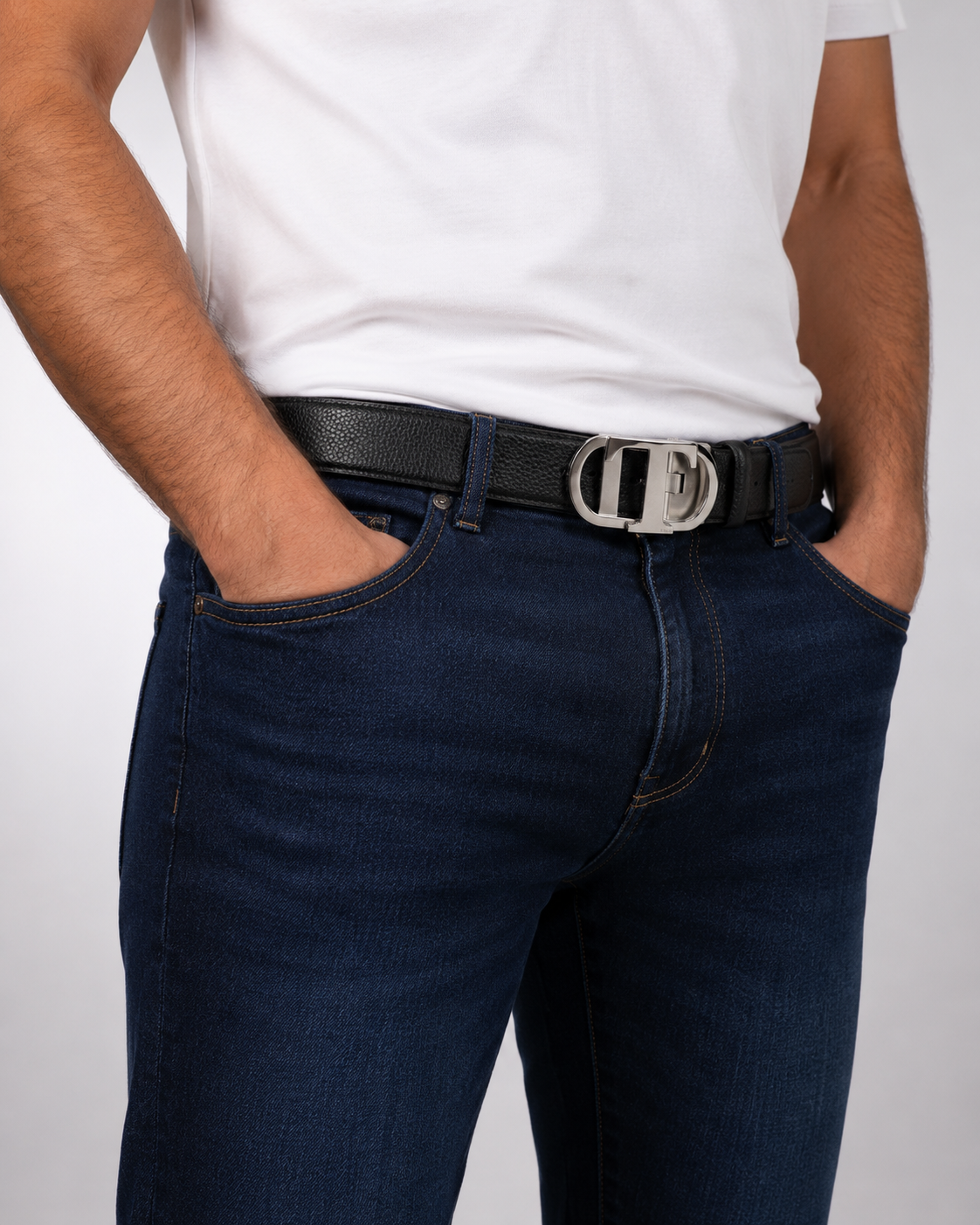 Black/ Silver-tone Silver-Tone Buckle Belt - Product image 8