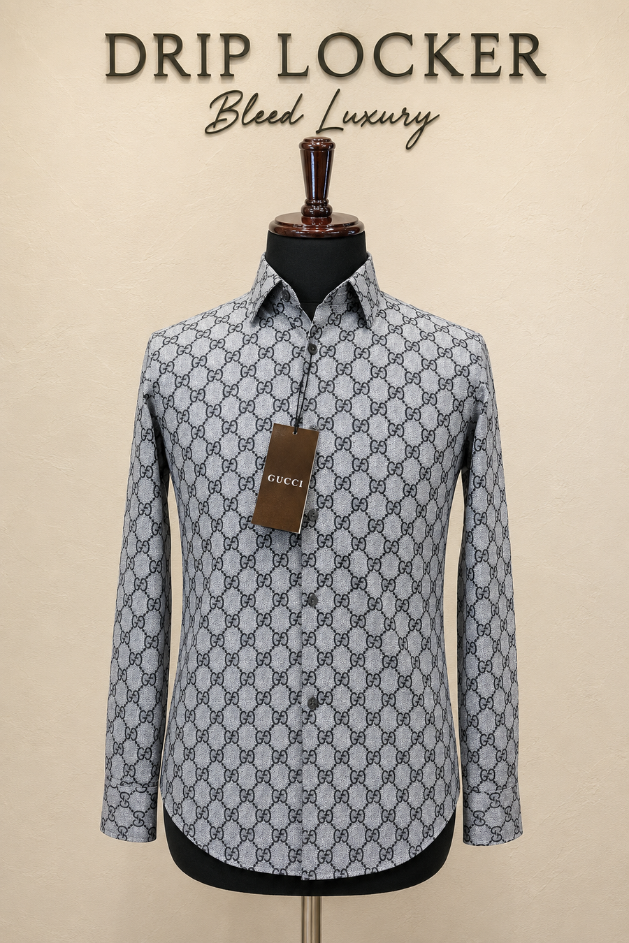 Men’s Grey patterned print Shirt - 15945C61 6055 4FA6 AA1E D53E234F4029