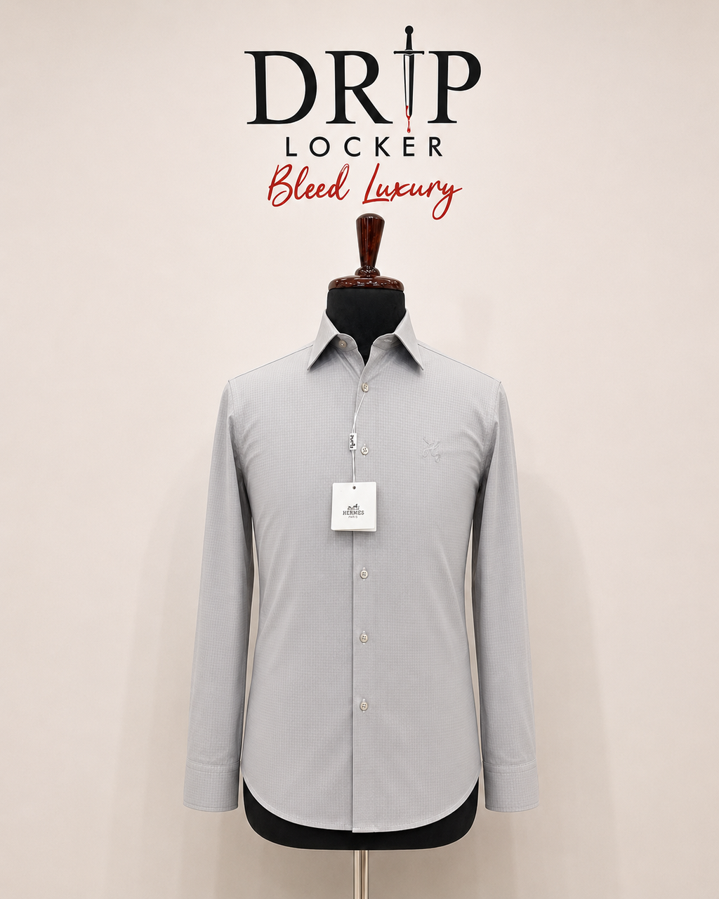 Men’s Light Grey Micro-Pattern Shirt - 16305C13 E6DD 4C94 B3E7 6CAED7CF0DED