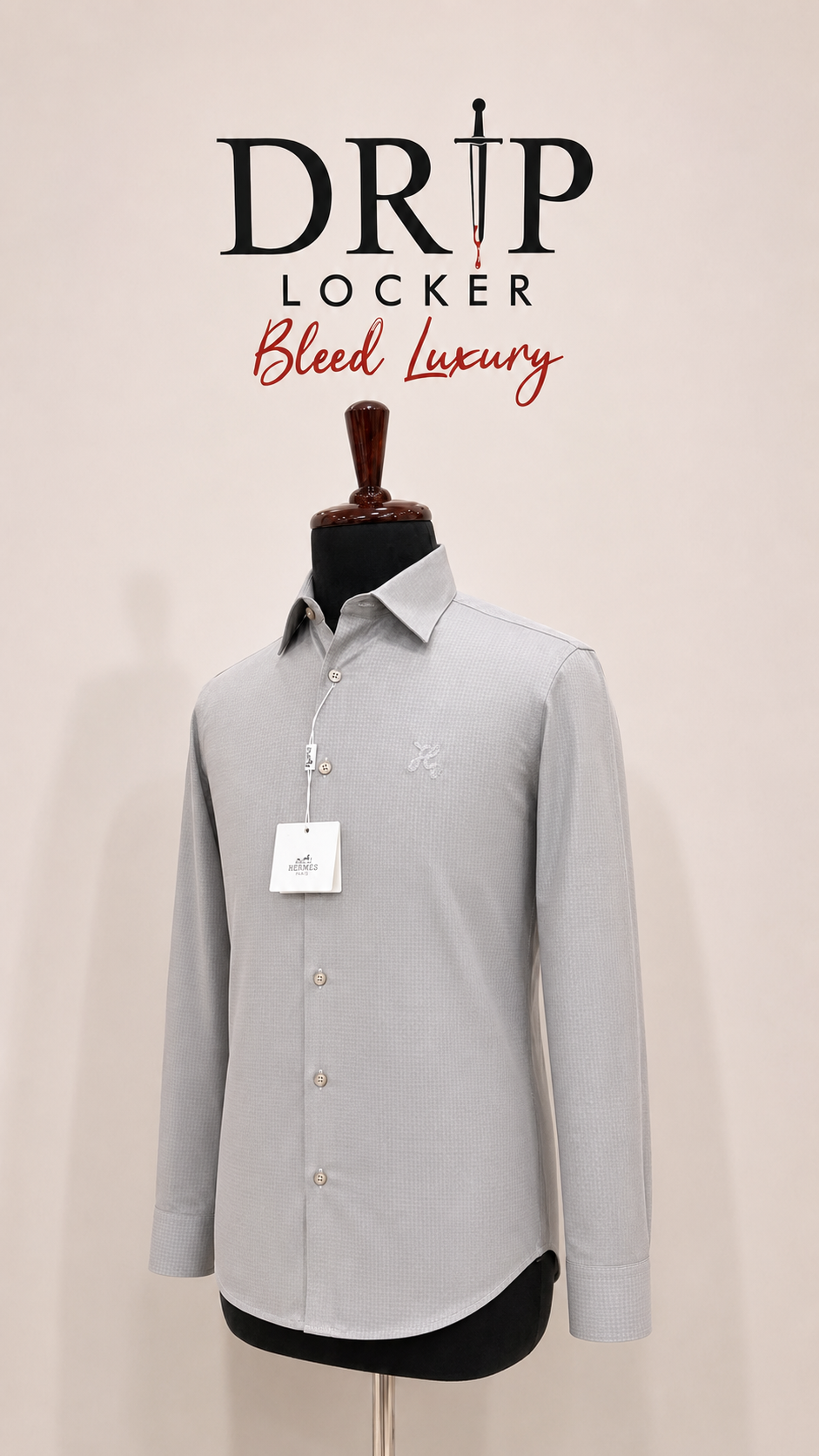 Men’s Light Grey Micro-Pattern Shirt - 23C840FC 3ED2 4859 8E3F 108E81B4F2A2
