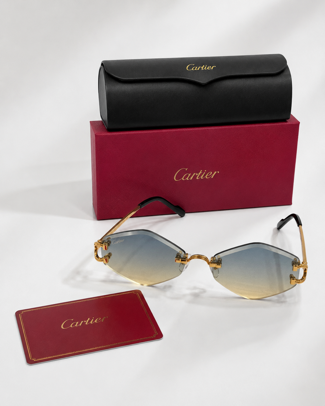 CR Skyfade Geometric C Rimless Sunglasses