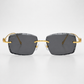 CR Royal Link Rimless Faceted Sunglasses