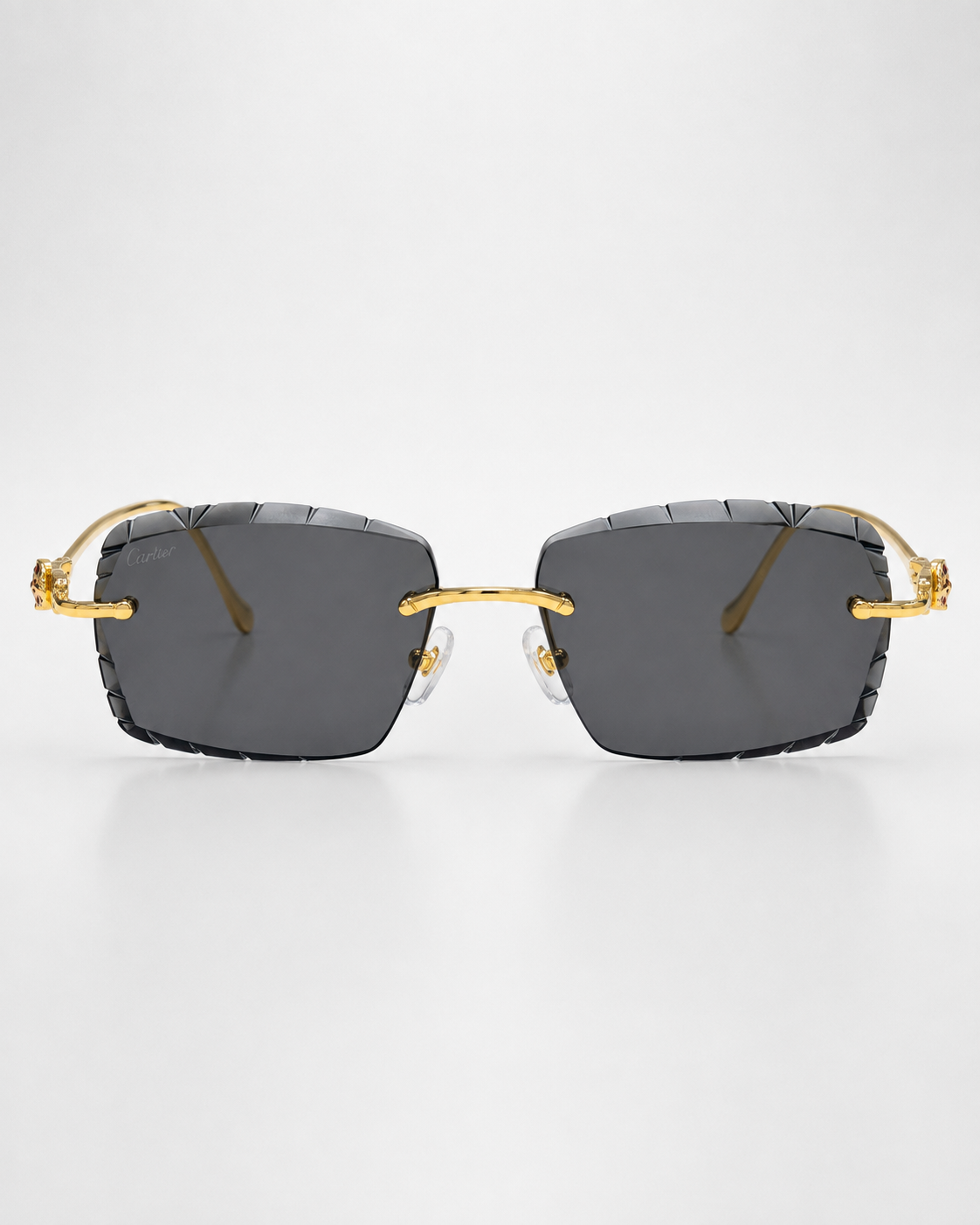 CR Royal Link Rimless Faceted Sunglasses