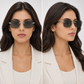 CR Triple-Line Silver Smoke Rimless Sunglasses