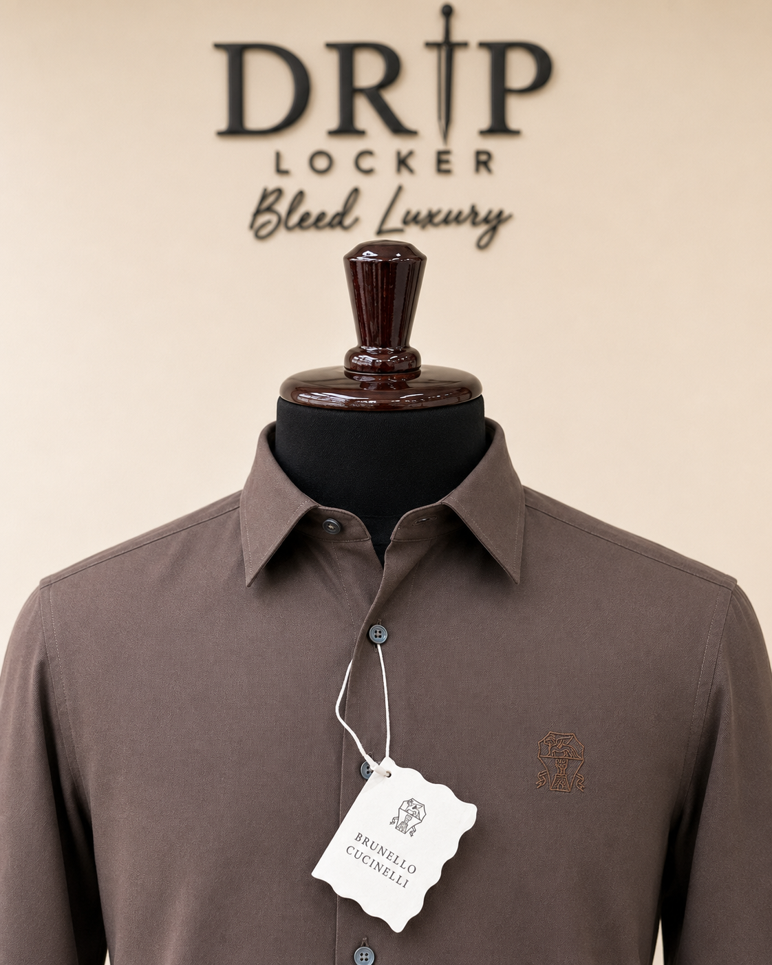 Men’s Mocha Tonal-Pattern Shirt - 3BD3A0E2 1001 4AB2 B31E 79250F930826
