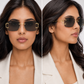 CR Signature C Rimless Faceted Sunglasses