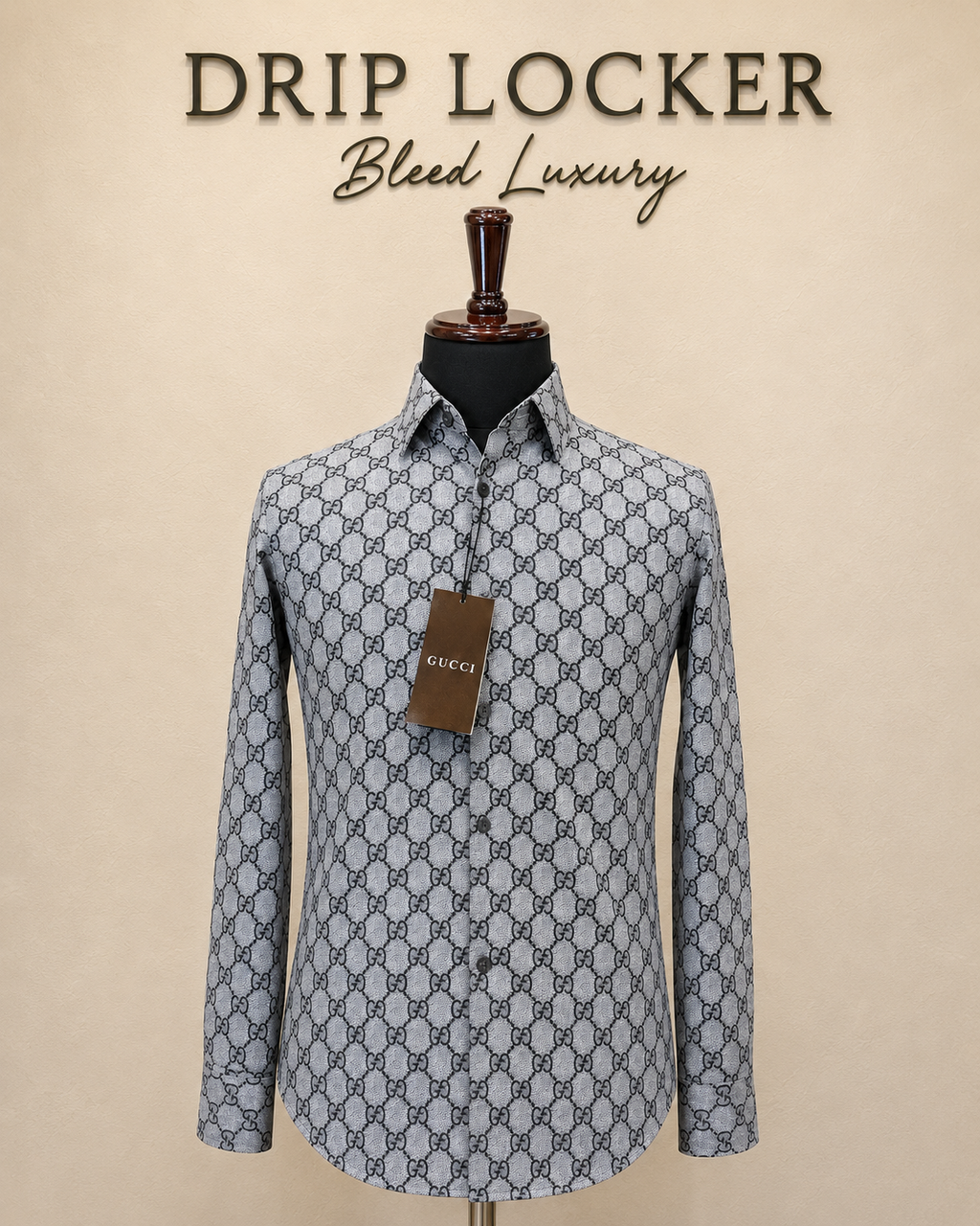 Men’s Grey patterned print Shirt - 49A078EA 7EA8 4F6F 95F5 2CEF7531F3EF
