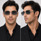 CR Triple-Line Silver Smoke Rimless Sunglasses