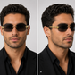 CR Panther Slim Rectangle Rimless Sunglasses